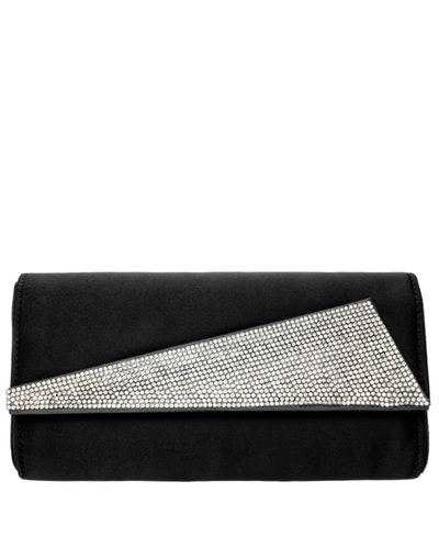 Shop Nina Women's Cylinder Clutch With Crystals In Black/white
