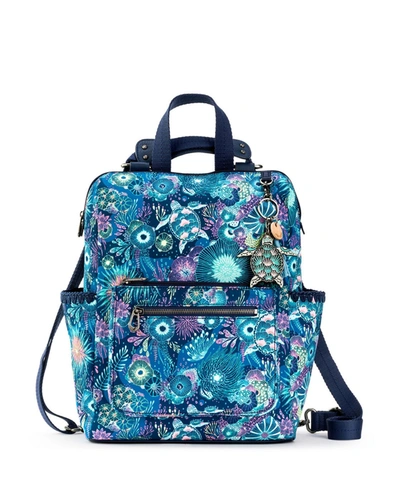 Shop Sakroots Recycled Loyola Convertible Backpack In Royal Blue Seascape