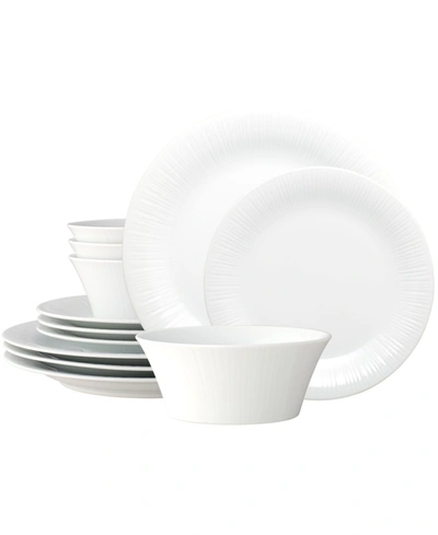 Noritake Conifere Dinnerware Set, 12 Pieces In White