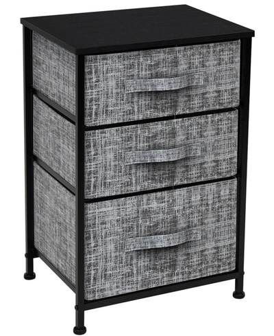 Shop Sorbus End Table With 3-drawers In Gray/black