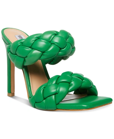 Shop Steve Madden Women's Kenley Braided Dress Sandals In Green