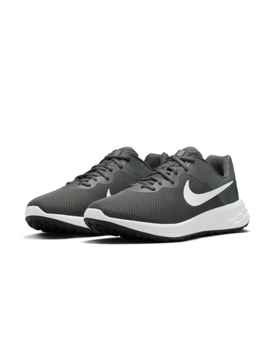 Shop Nike Men's Revolution 6 Running Sneakers 4e Extra Wide Width From Finish Line In Iron Gray/smokr Gray