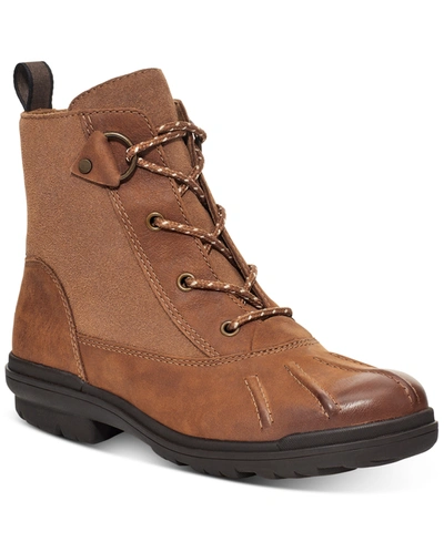 Shop Ugg Hapsburg Duck Boots In Chestnut Leather