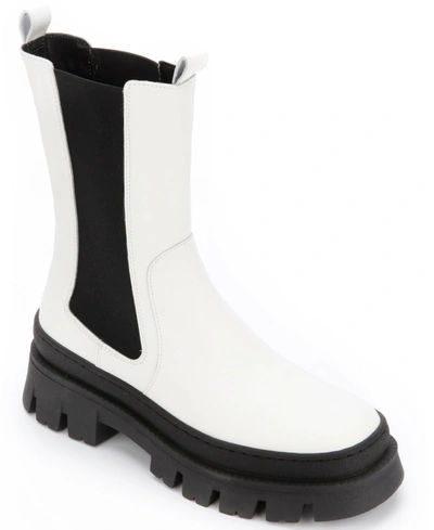 Shop Kenneth Cole New York Women's Maple Chelsea Lug Sole Boots Women's Shoes In White