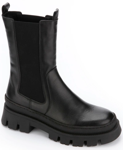 Shop Kenneth Cole New York Women's Maple Chelsea Lug Sole Boots Women's Shoes In Black