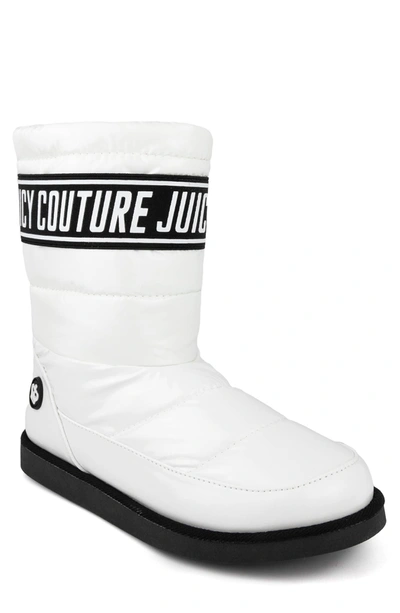 Shop Juicy Couture Quilted Winter Boot In White