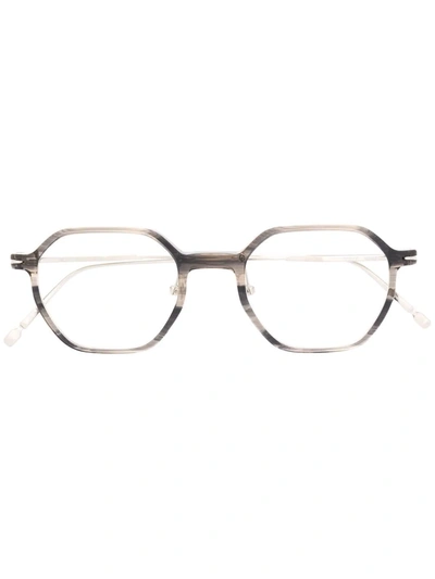 Shop Matsuda Angled Tortoiseshell-detail Square Glasses In 黑色