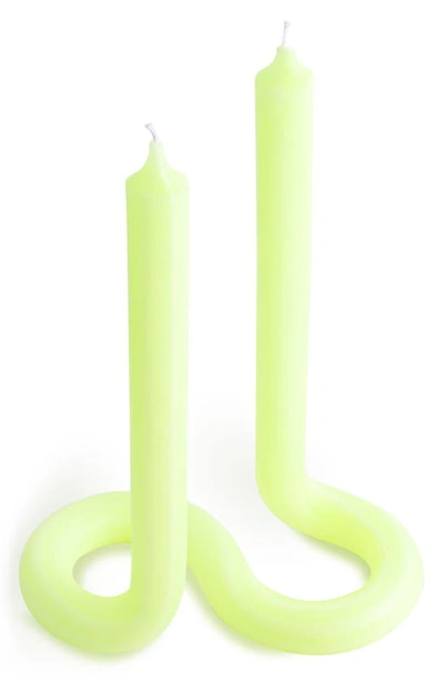 Shop Lex Pott Twist Candle In Yellow