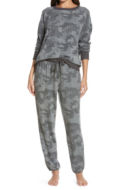 Shop Splendid Westport Pajamas In Charcoal Camo