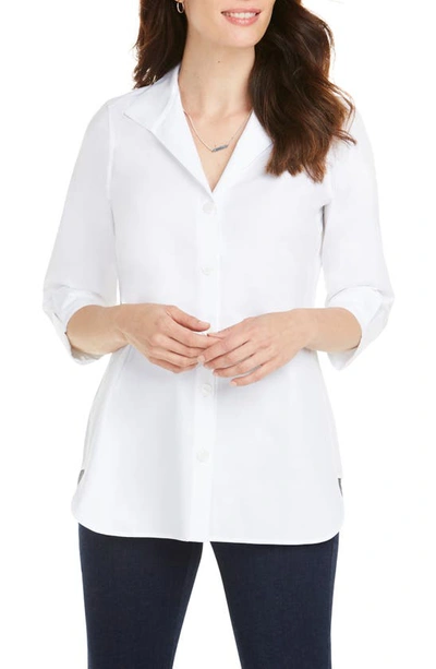 Shop Foxcroft Pandora Non-iron Cotton Shirt In White