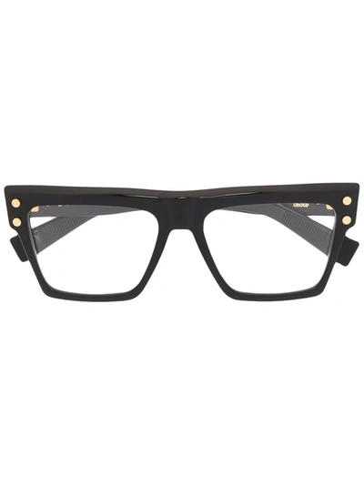 Shop Balmain Eyewear Square-frame Glasses In Schwarz