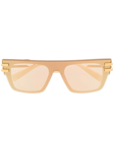 Shop Balmain Eyewear Square-frame Sunglasses In Nude