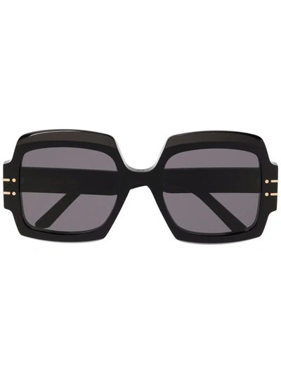 Shop Dior Signature Square Tinted Sunglasses In Schwarz