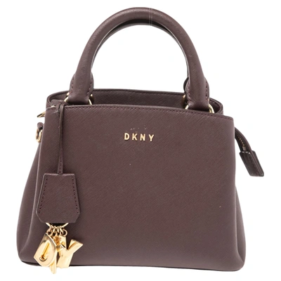 Pre-owned Dkny Burgundy Leather Paige Satchel
