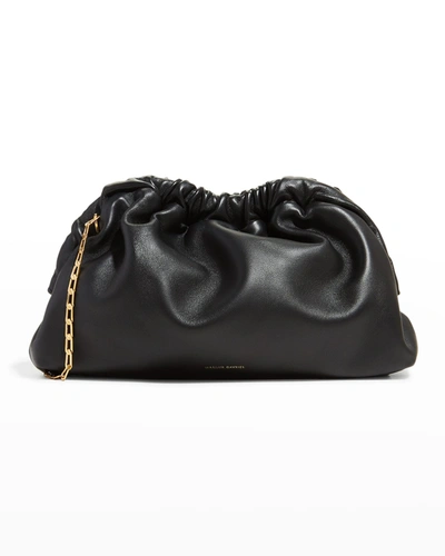 Shop Mansur Gavriel Cloud Mini Chain Clutch Crossbody Bag In Black Flamma