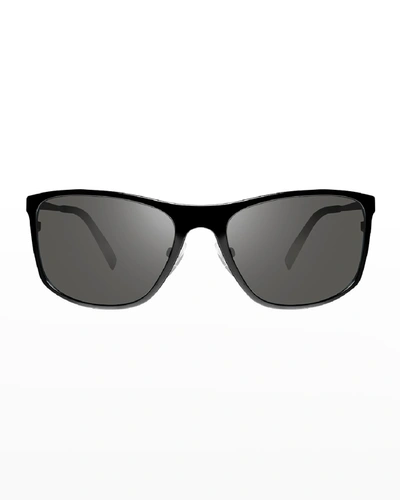 Revo Men's Meridian Polarized Sunglasses In Satin Black | ModeSens