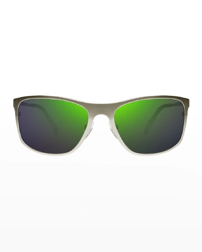 Shop Revo Men's Meridian Polarized Sunglasses In Satin Gunmetal
