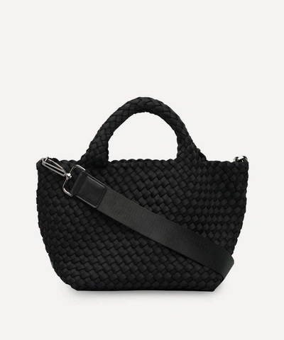 Shop Naghedi St. Barths Mini Woven Tote Bag In Onyx