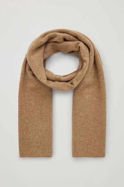 Shop Cos Pure Cashmere Scarf In Beige