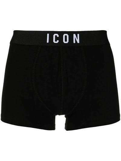 Shop Dsquared2 Icon Waistband Boxer Briefs In Black