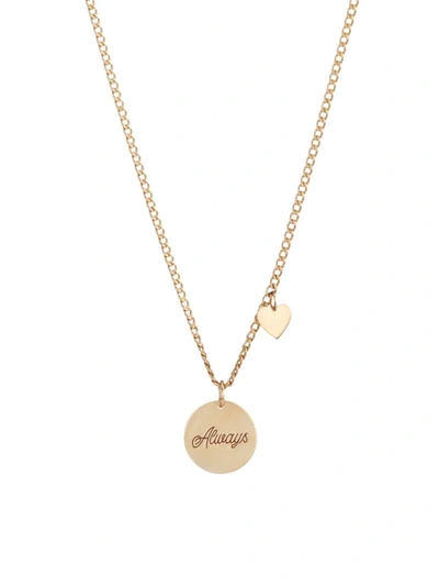 Shop Zoë Chicco Women's Amore 14k Yellow Gold Pendant Necklace