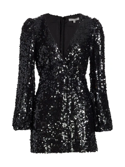 Shop Wayf Women's Carrie Sequined Mini Dress In Black