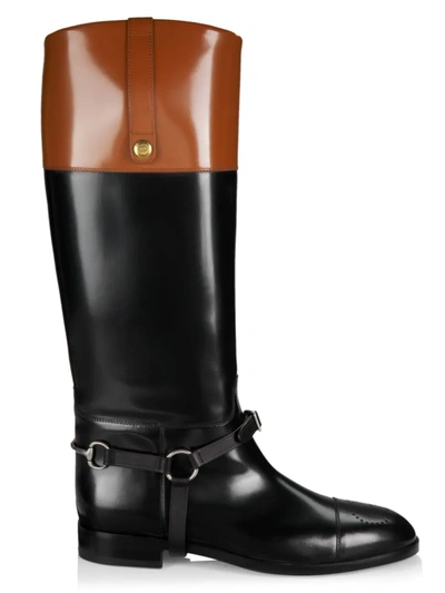 Shop Gucci Zelda Leather Boots In Nero Amber