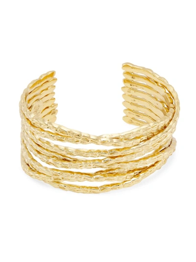 Shop Gas Bijoux Women's Liane Manchette 24k Goldplated Cuff Bracelet