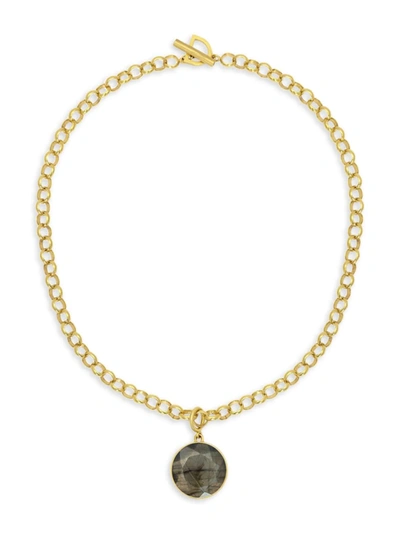 Shop Dean Davidson Women's Signature Collar 22k Gold-plated & Labradorite Pendant Necklace In Labradorite Gold