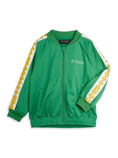 Shop Mini Rodini Little Kid's & Kid's Recycled Polyester Track Jacket In Green