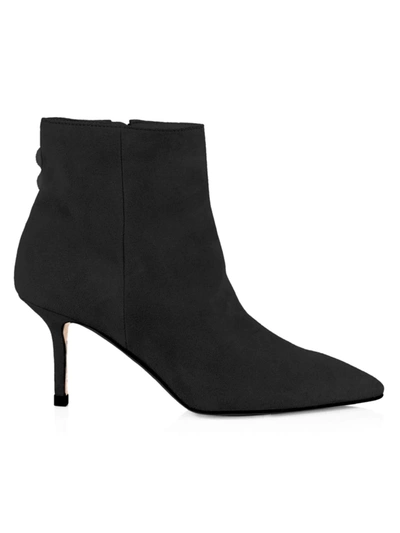 Shop L Agence Women's Aimee Suede Ankle Boots In Black