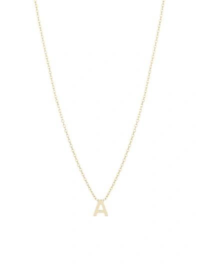 Shop Saks Fifth Avenue Women's 14k Yellow Gold Initial Pendant Necklace In Initial A
