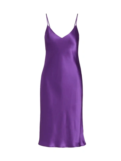 Shop L Agence Jodie Silk Slip Dress In Acai