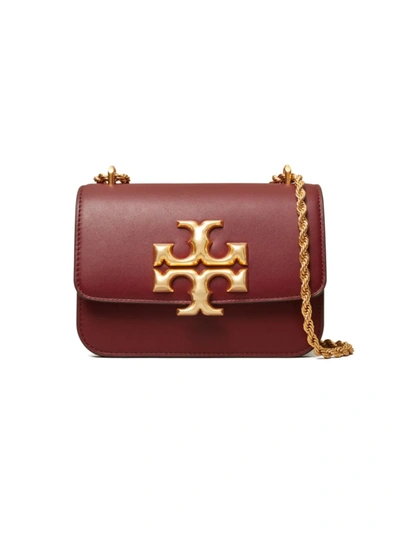 Shop Tory Burch Women's Eleanor Small Leather Shoulder Bag In Huckleberry