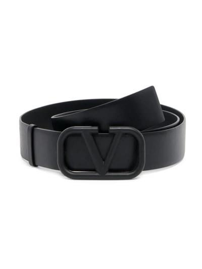 Shop Valentino Men's Vlogo Buckle Belt In Nero