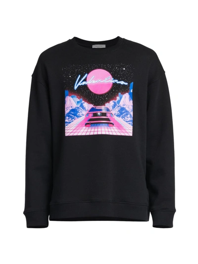 Shop Valentino Men's Virtual Runner Graphic Sweatshirt