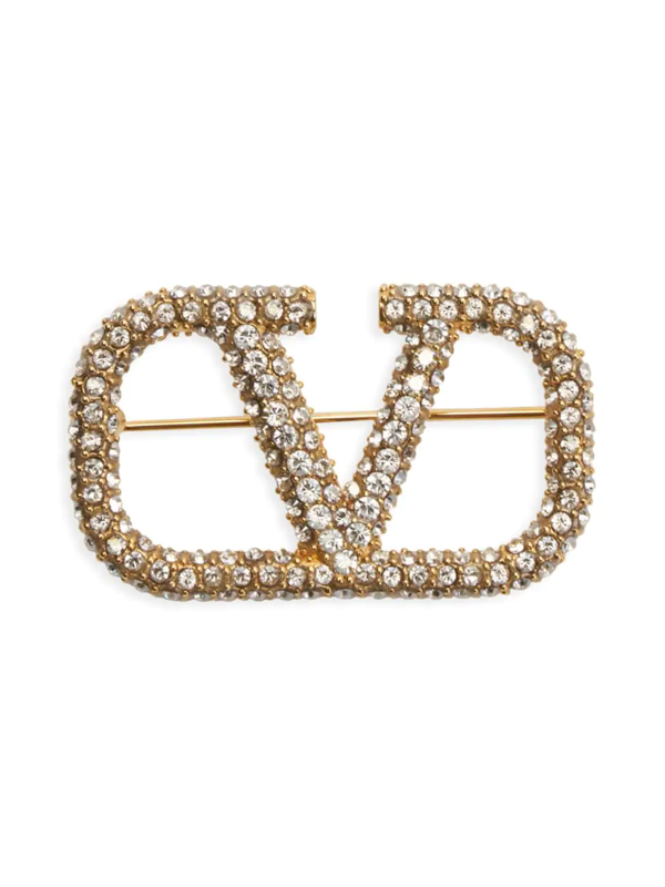 Valentino Garavani Silver VLogo Signature Brooch