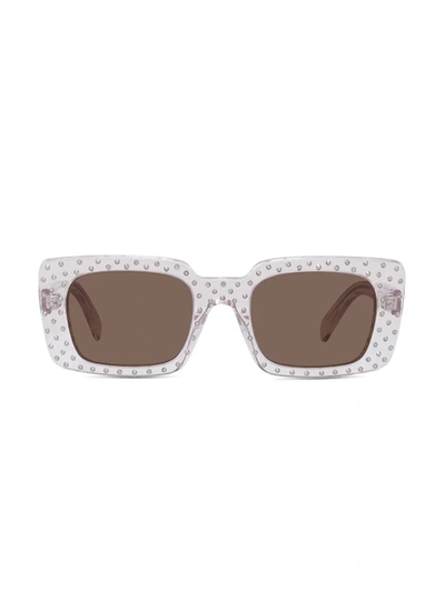 Shop Celine Women's 51mm Rectangular Sunglasses In Pink