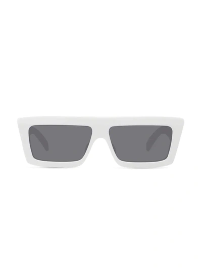 Shop Celine Women's 57mm Rectangular Sunglasses In White
