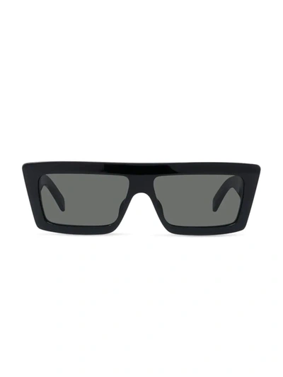 Shop Celine Women's 57mm Rectangular Sunglasses In Black