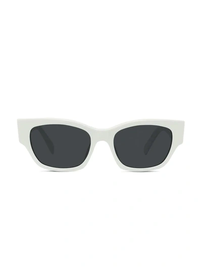 Shop Celine Women's 54mm Rectangular Sunglasses In Ivory