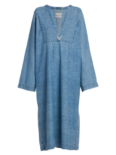 Shop Valentino Women's Oversized Denim Midi-dress