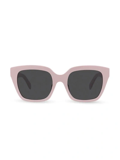 Shop Celine Women's 56mm Square Sunglasses In Pink