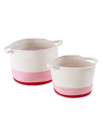 Shop Honey-can-do Nesting Cotton Rope 2-piece Storage Basket Set In White