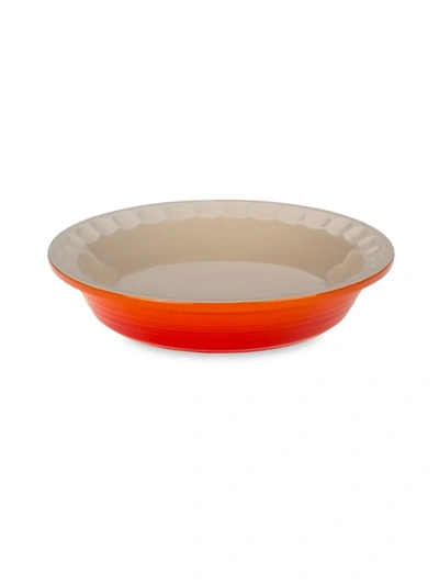 Shop Le Creuset Heritage Pie Dish In Flame