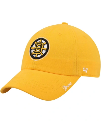Shop 47 Brand Women's Gold Boston Bruins Team Miata Clean Up Adjustable Hat