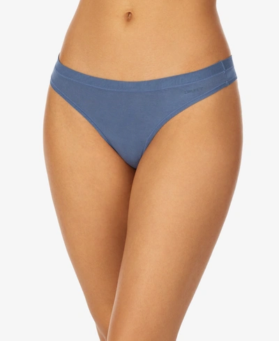 Shop Dkny Table Tops Modal Thong In Vintage Blue