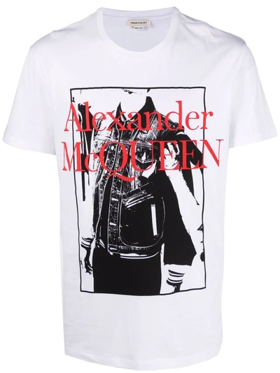 Alexander Mcqueen White Atelier Print T-shirt In Weiss