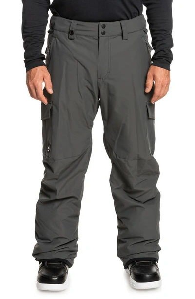 Shop Quiksilver Porter Ski Pants In Iron Gate - Solid