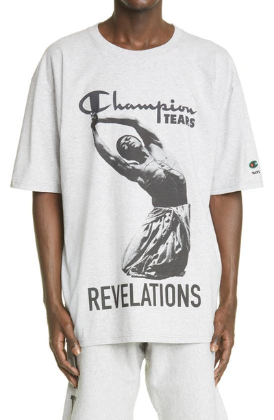 Shop Champion Tears Alvin Ailey Graphic Oversize Cotton Tee In Grey